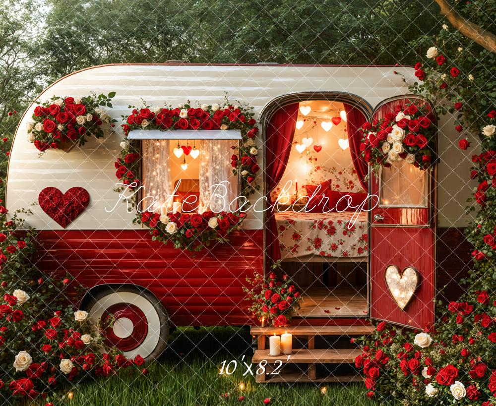 Kate Saint Valentin Romantique Camping-car Toile de fond conçue par Emetselch - Kate Backdrop FR