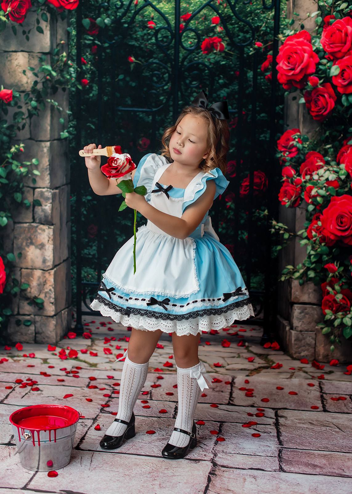 Kate Roses Rouge Jardin Portail Toile de fond conçue par Emetselch - Kate Backdrop FR