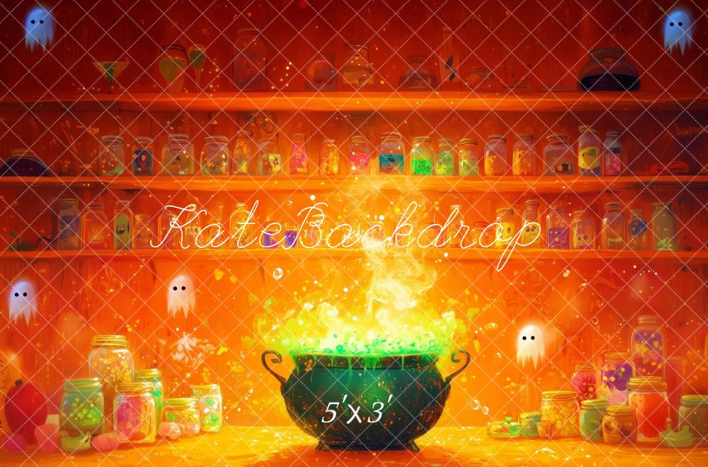 Kate Halloween Chaudron à Potions Magie Toile de fond conçue par Patty Robert - Kate Backdrop FR