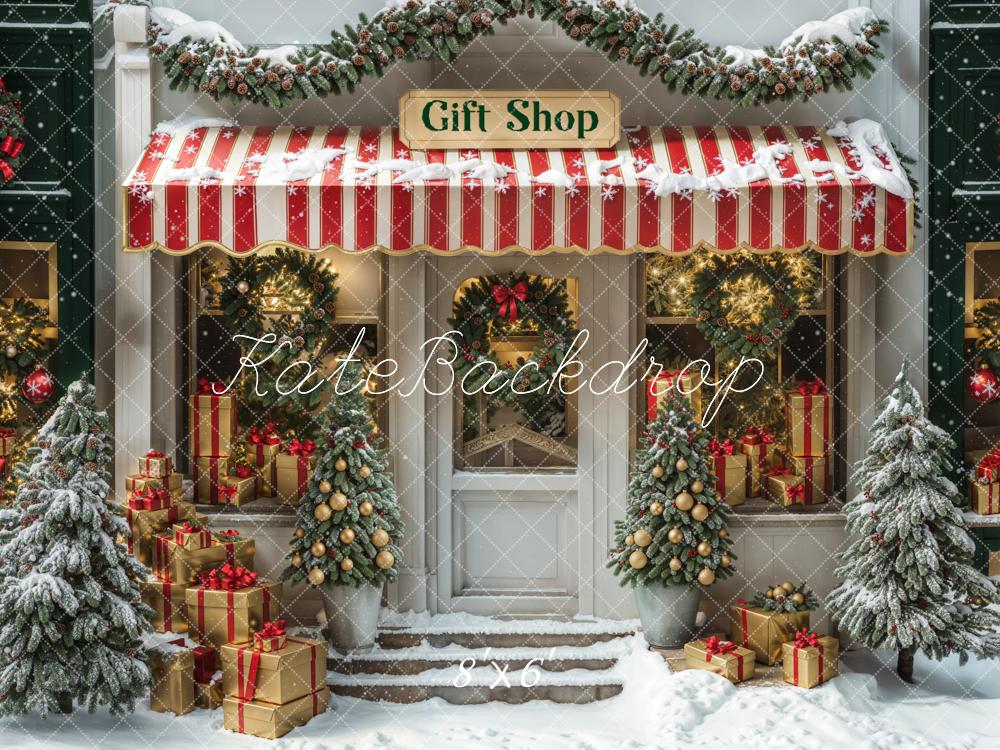 Kate Noël Boutique de Cadeaux Neige Hiver Toile de fond conçue par Emetselch - Kate Backdrop FR