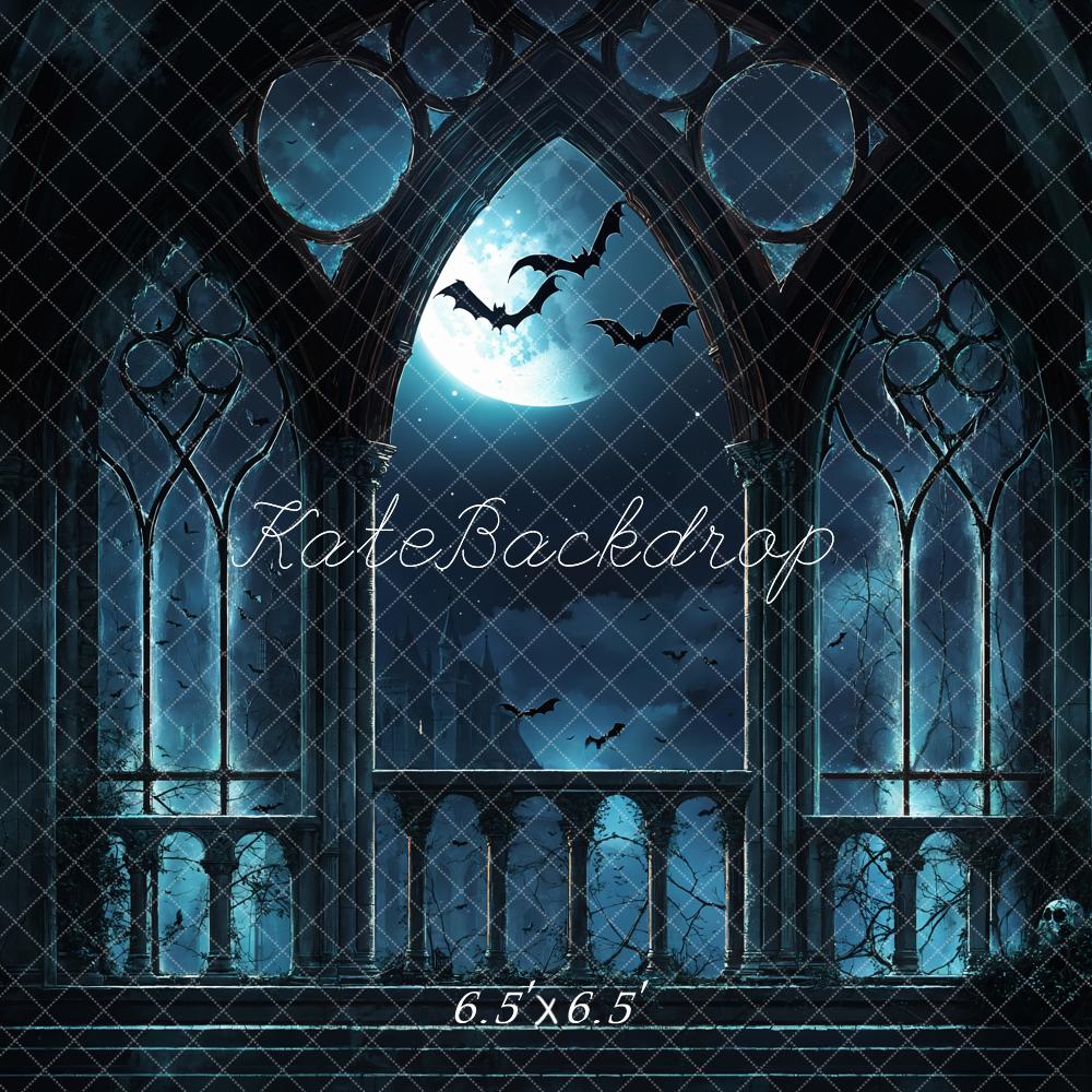 Kate Halloween Gothique Château Clair de lune Toile de fond conçue par Emetselch - Kate Backdrop FR