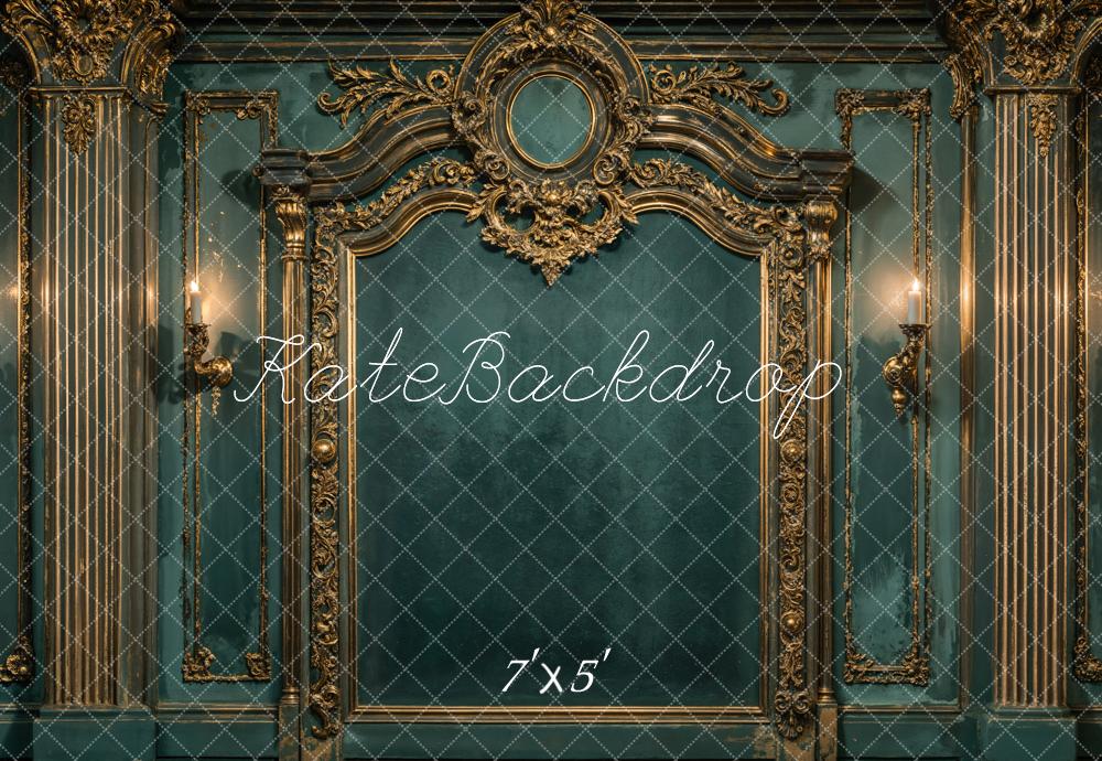 Kate Vert Mur Vintage Orné Classique Toile de fond conçue par Emetselch - Kate Backdrop FR