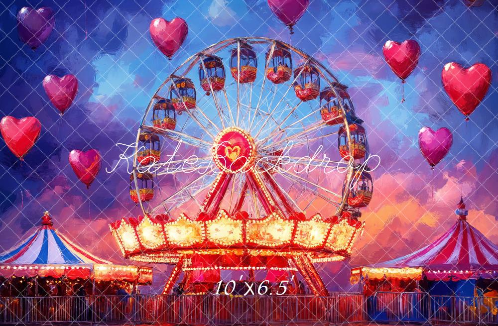 Kate Carnaval Grande Roue Carrousel Enfant Toile de fond conçue par Emetselch - Kate Backdrop FR