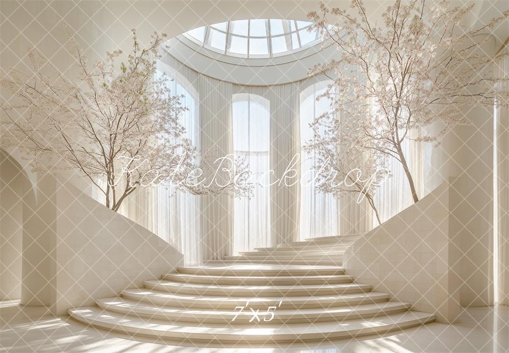 Kate Escaliers Fenêtre Élégant Arche Toile de fond conçue par Mini MakeBelieve - Kate Backdrop FR