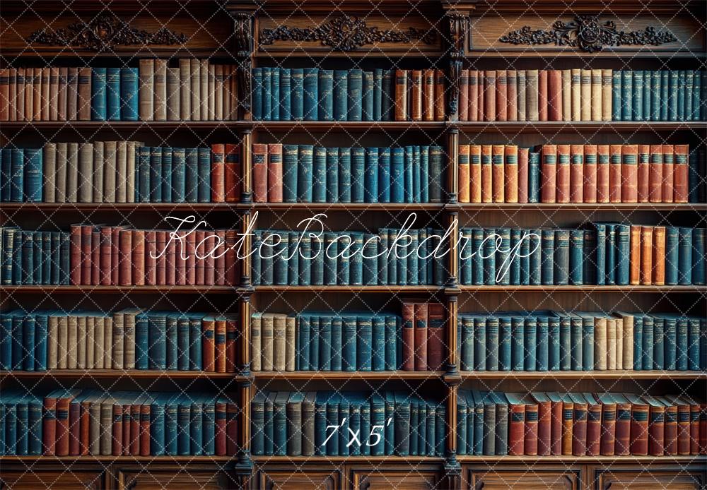 Kate Bibliothèque Vintage Étagère à livres Toile de fond conçue par Mini MakeBelieve - Kate Backdrop FR