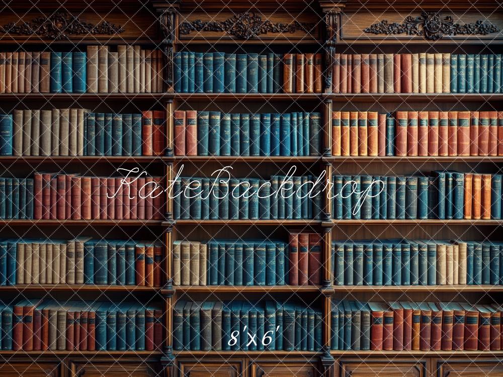 Kate Bibliothèque Vintage Étagère à livres Toile de fond conçue par Mini MakeBelieve - Kate Backdrop FR