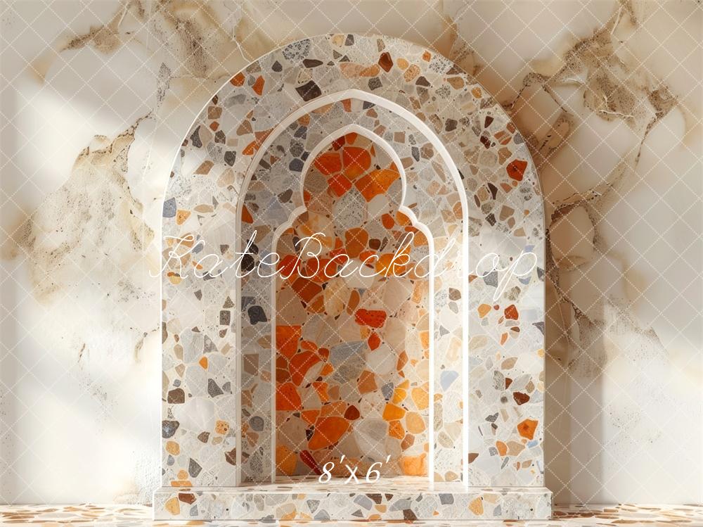 Kate Pierre Arche Texture de Terrazzo Toile de fond conçue par Mini MakeBelieve - Kate Backdrop FR