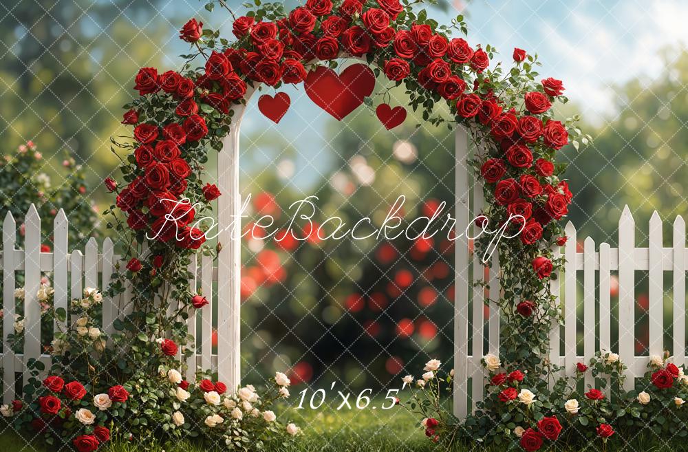 Kate Rose Arche Romantique Jardin Bokeh Toile de fond conçue par Emetselch - Kate Backdrop FR