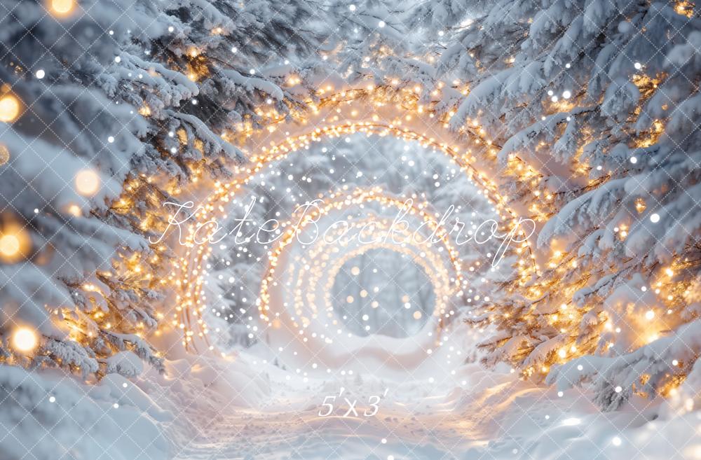 PROMO Kate Hiver Neige Tunnel de Lumières Toile de fond conçue par Emetselch - Kate Backdrop FR