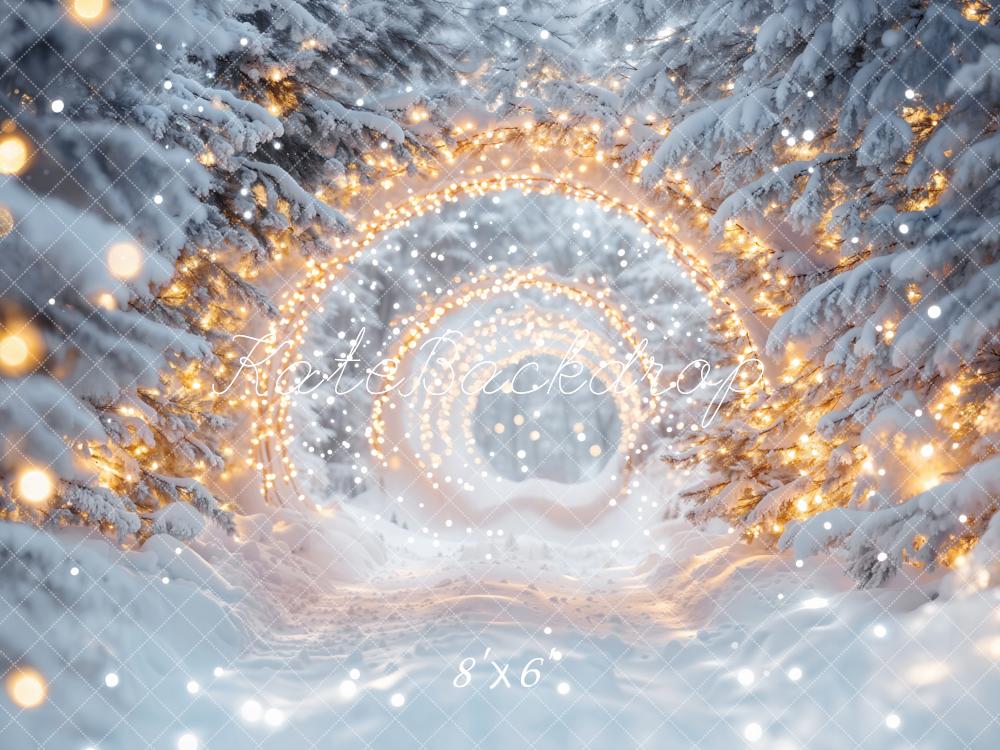 PROMO Kate Hiver Neige Tunnel de Lumières Toile de fond conçue par Emetselch - Kate Backdrop FR