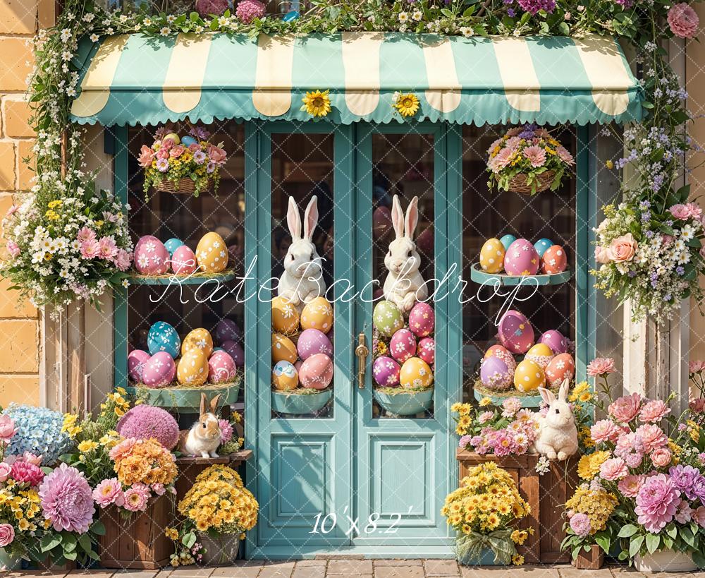 Kate Pâques Lapin Œufs Fleurs Boutique Toile de fond conçue par Emetselch - Kate Backdrop FR