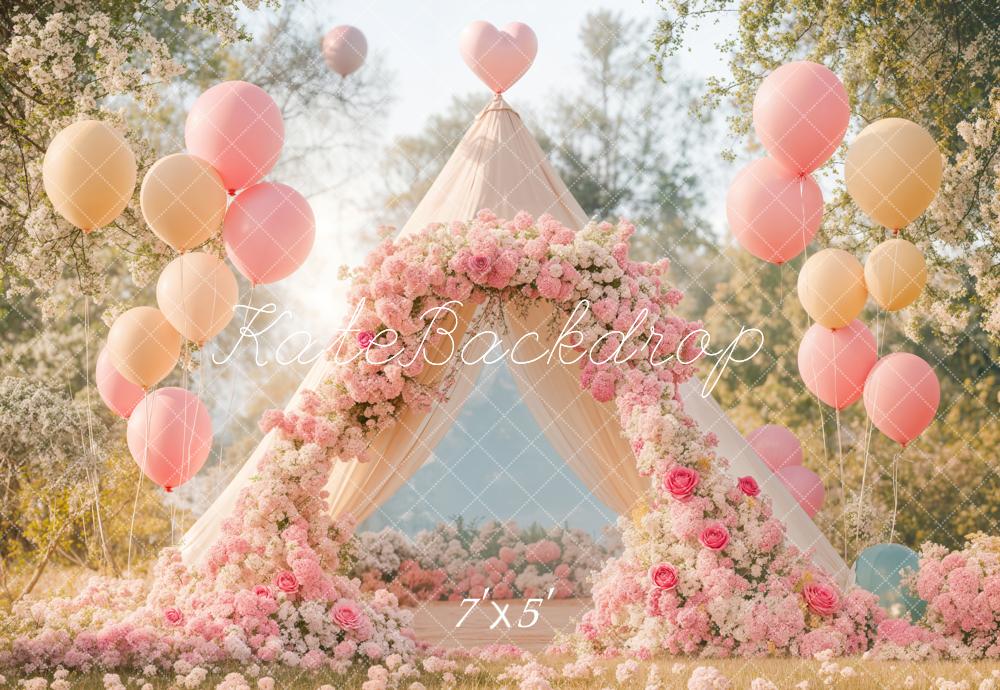 Kate Romantique Arche de fleurs Ballon Tente Toile de fond conçue par Emetselch - Kate Backdrop FR