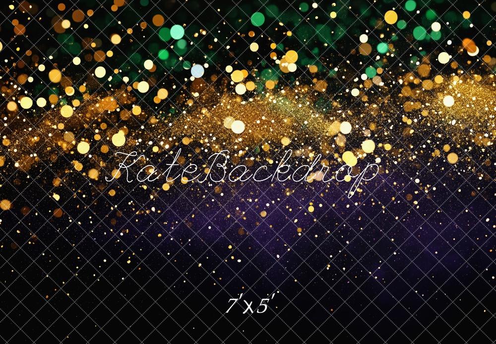 Kate Carnaval de Mardi Gras Bokeh Doré Toile de fond conçue par Patty Robert - Kate Backdrop FR