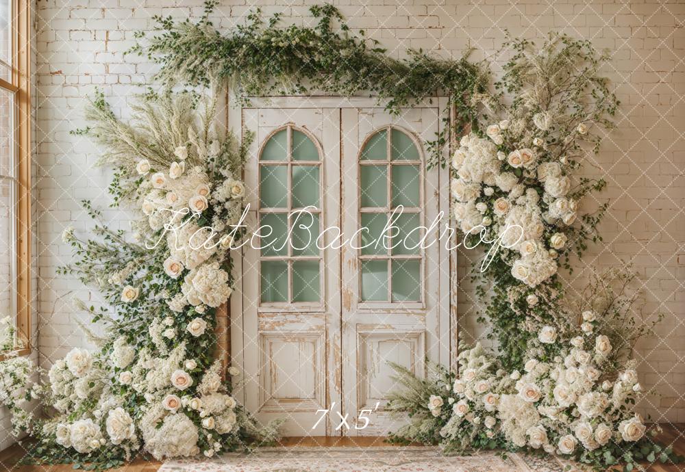 Kate Printemps Mariage Fleurs Porte Toile de fond conçue par Emetselch - Kate Backdrop FR