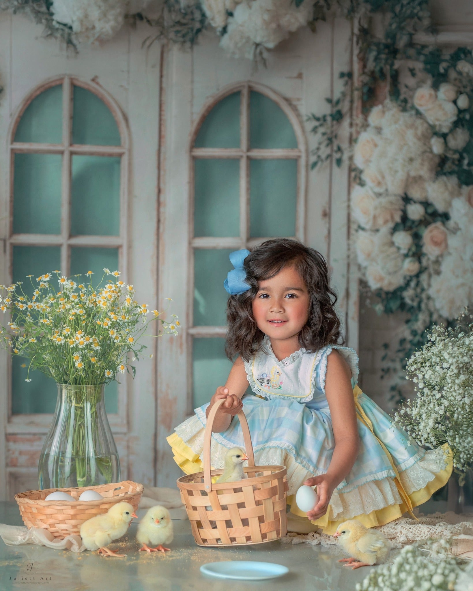 Kate Printemps Mariage Fleurs Porte Toile de fond conçue par Emetselch - Kate Backdrop FR