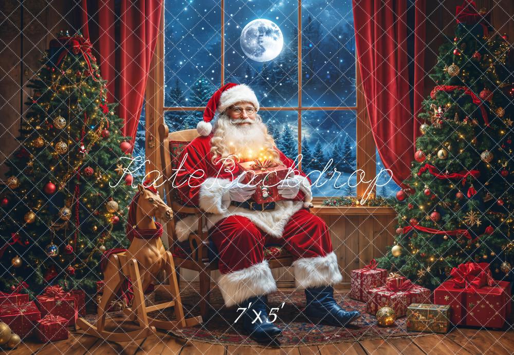 Kate Sapin de Noël Père Noël Fenêtre Toile de fond conçue par Emetselch - Kate Backdrop FR