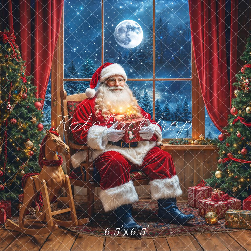 Kate Sapin de Noël Père Noël Fenêtre Toile de fond conçue par Emetselch - Kate Backdrop FR