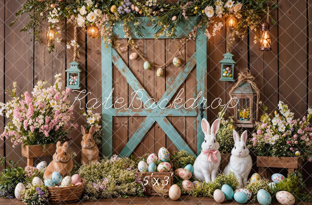 Kate Pâques Lapin Mur en bois Porte Floral Toile de fond conçue par Emetselch - Kate Backdrop FR