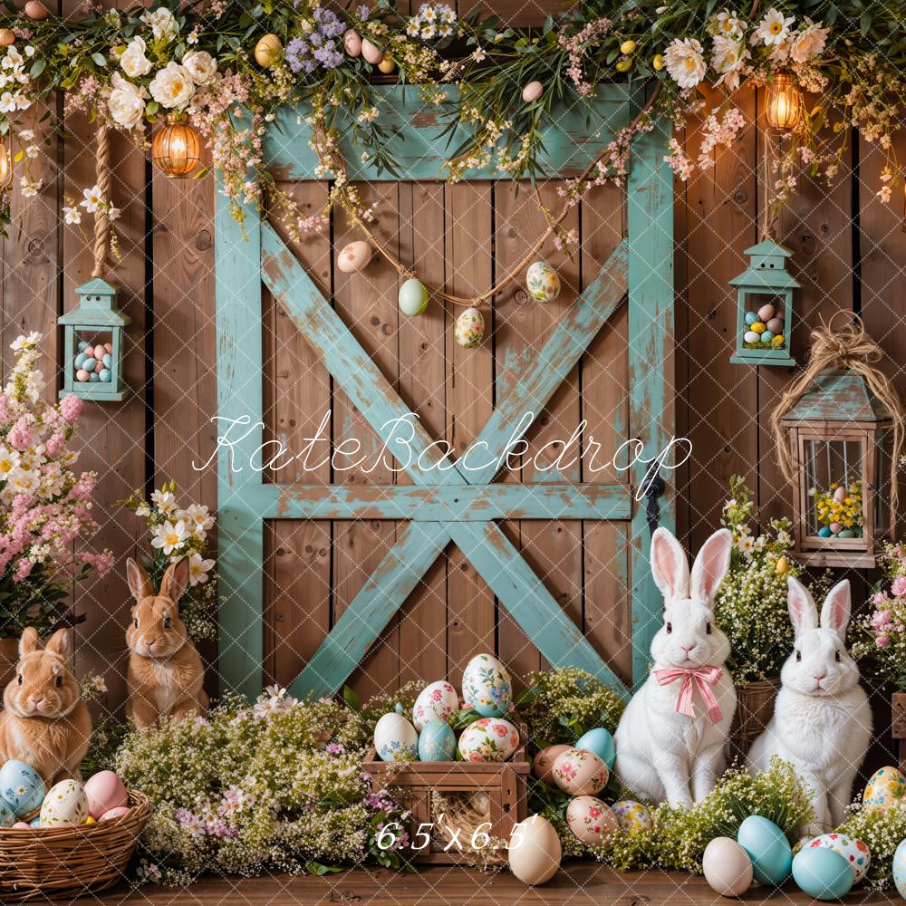 Kate Pâques Lapin Mur en bois Porte Floral Toile de fond conçue par Emetselch - Kate Backdrop FR