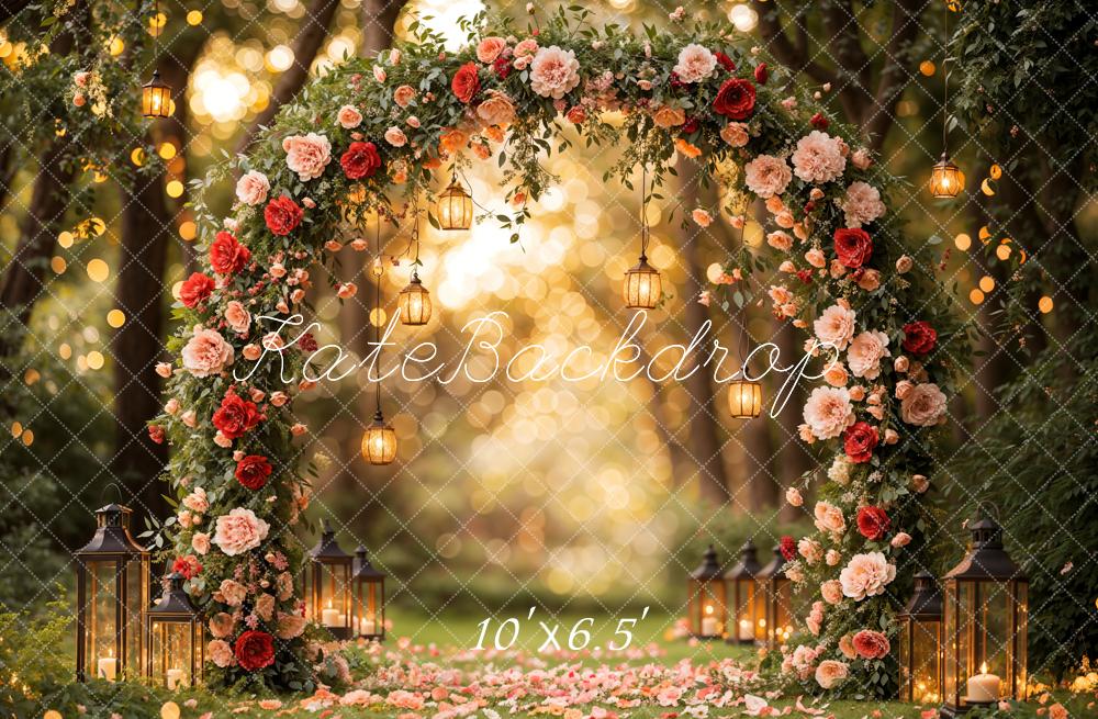 Kate Saint Valentin Arche de Fleurs Mariage Toile de fond conçue par Emetselch - Kate Backdrop FR