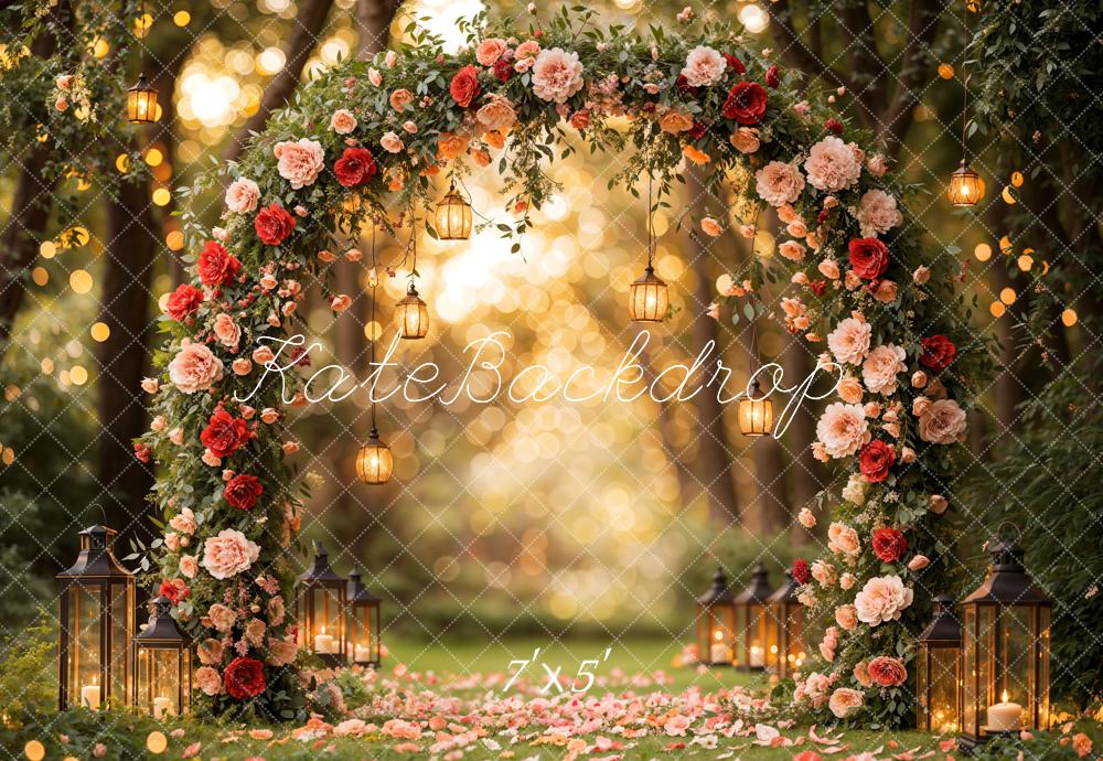 Kate Saint Valentin Arche de Fleurs Mariage Toile de fond conçue par Emetselch - Kate Backdrop FR