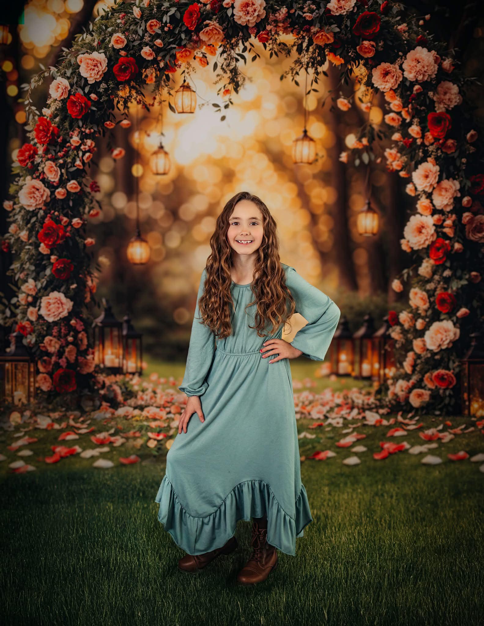 Kate Saint Valentin Arche de Fleurs Mariage Toile de fond conçue par Emetselch - Kate Backdrop FR