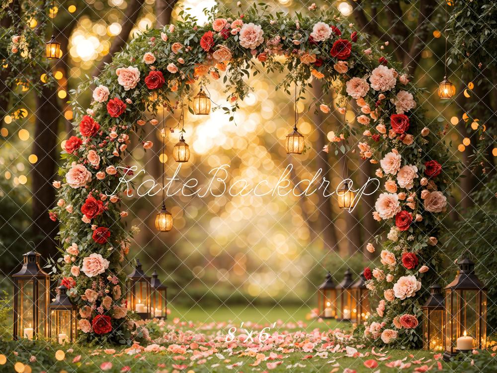 Kate Saint Valentin Arche de Fleurs Mariage Toile de fond conçue par Emetselch - Kate Backdrop FR