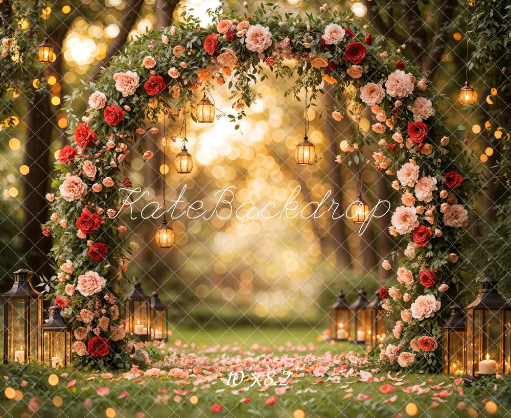 Kate Saint Valentin Arche de Fleurs Mariage Toile de fond conçue par Emetselch - Kate Backdrop FR