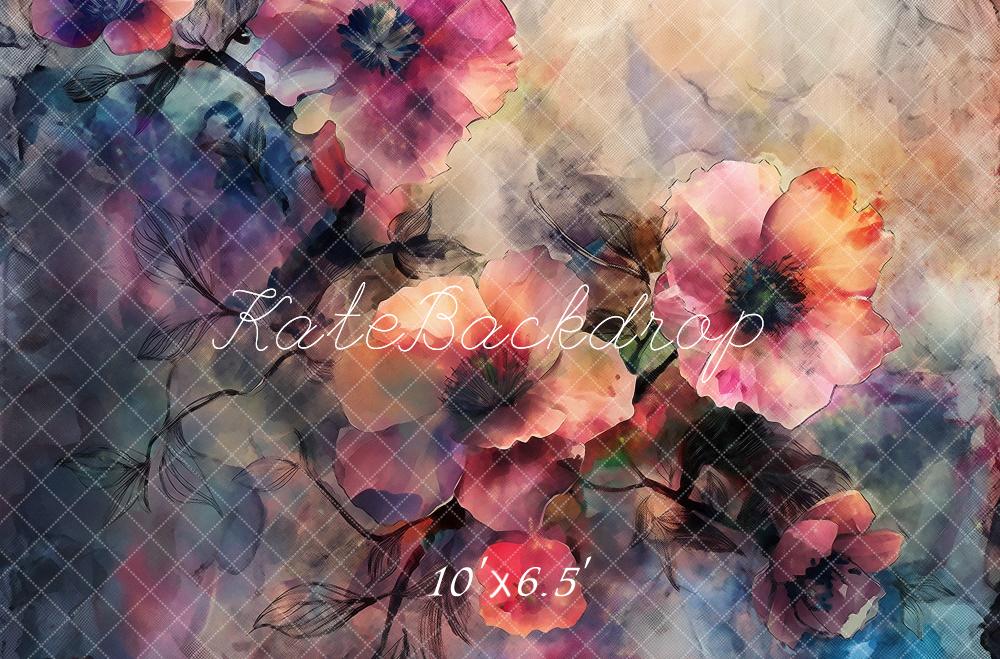 Kate Fleurs Beaux-arts Portrait Classique Toile de fond conçue par Kerry Anderson - Kate Backdrop FR