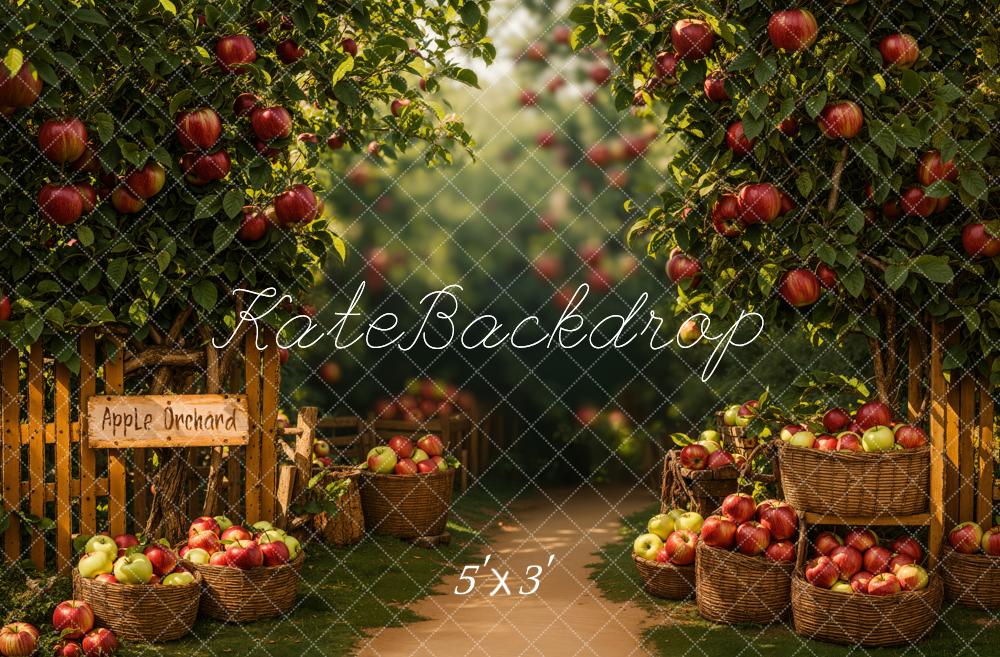 Kate Automne Verger de pommes Chemin Toile de fond conçue par Emetselch - Kate Backdrop FR