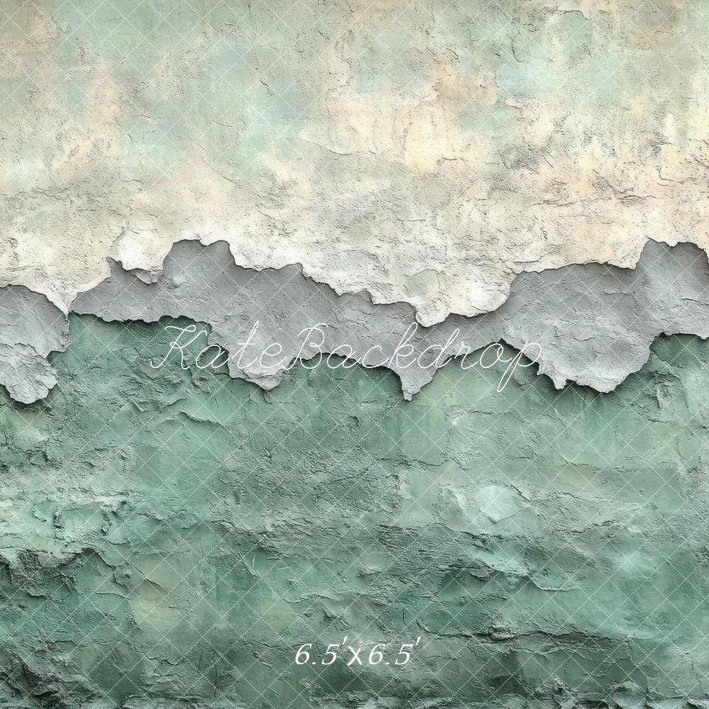 Kate Texture Abstraite Vintage Mur Vert Toile de fond conçue par Mini MakeBelieve - Kate Backdrop FR