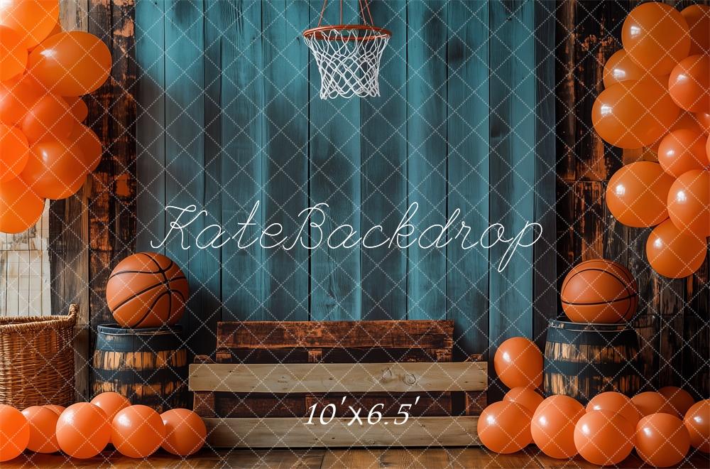 PROMO Kate Terrain de Basket Ballons Cake smash Toile de fond conçue par Patty Robert - Kate Backdrop FR