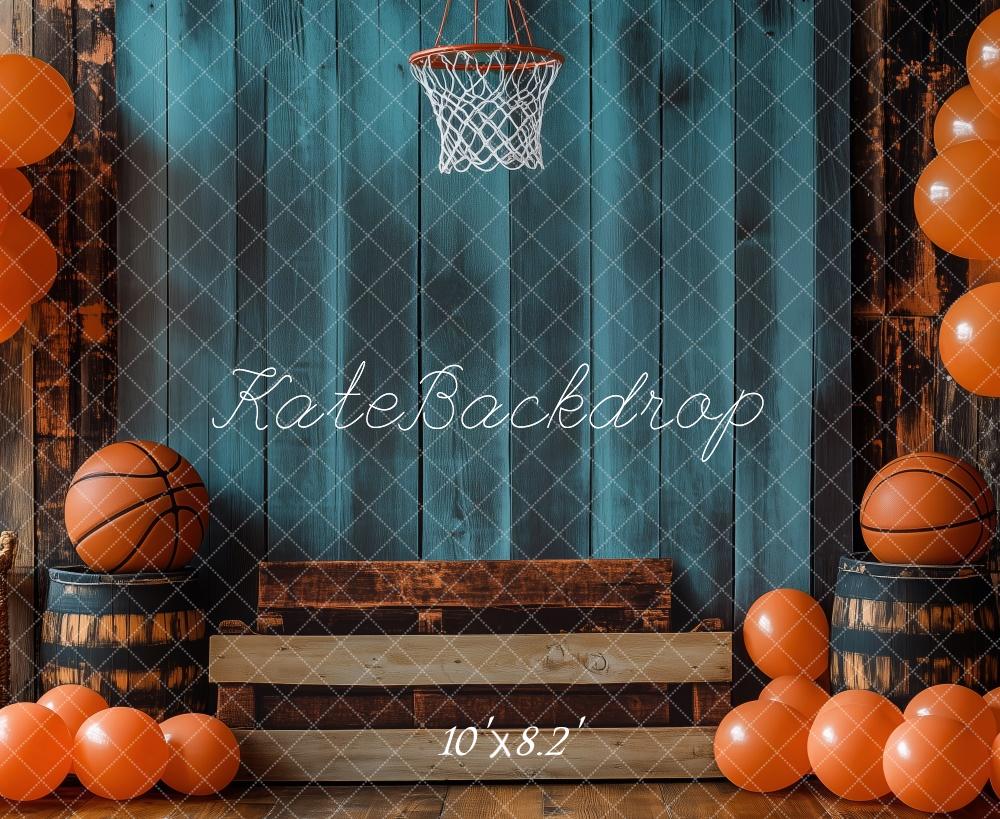 PROMO Kate Terrain de Basket Ballons Cake smash Toile de fond conçue par Patty Robert - Kate Backdrop FR