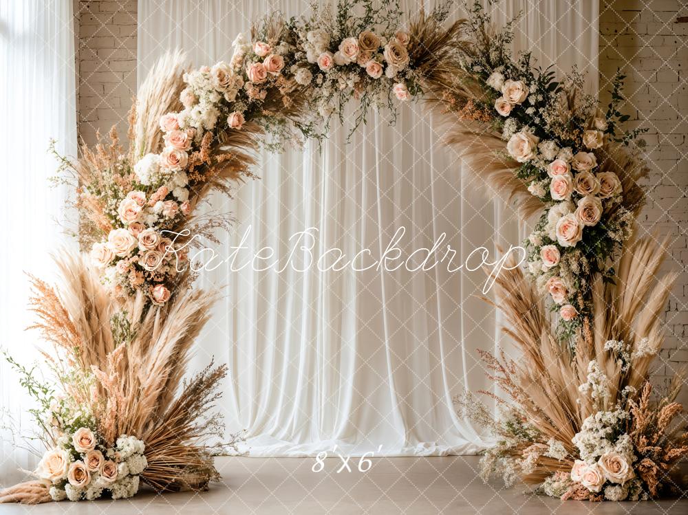Kate Bohème Fleurs Arche Rideaux Toile de fond conçue par Emetselch - Kate Backdrop FR