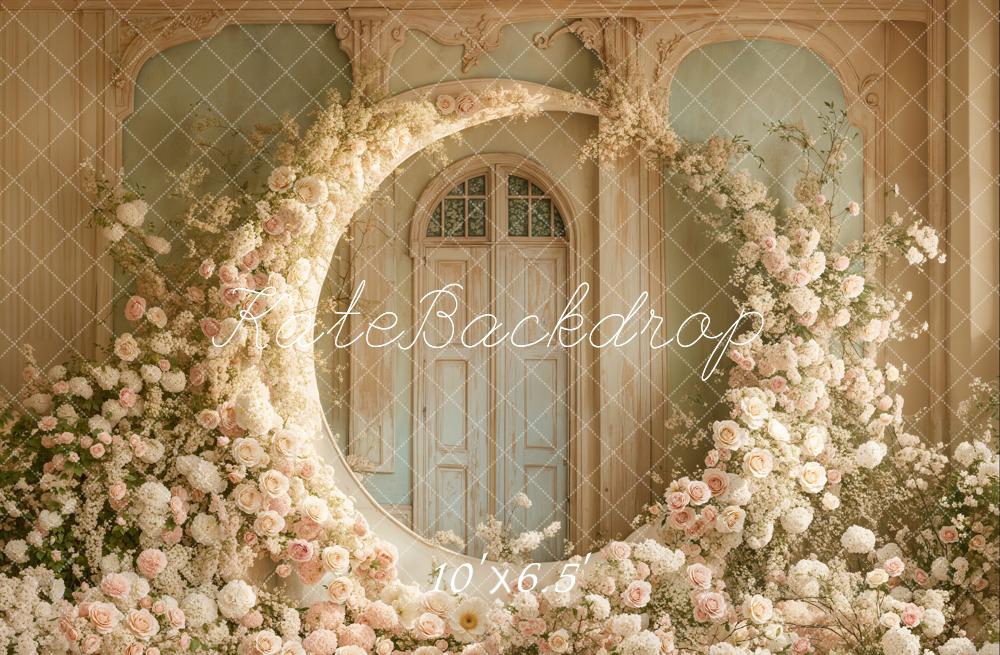 Kate Fête des mères Lune Fleurs Mariage Rétro Toile de fond conçue par Emetselch - Kate Backdrop FR