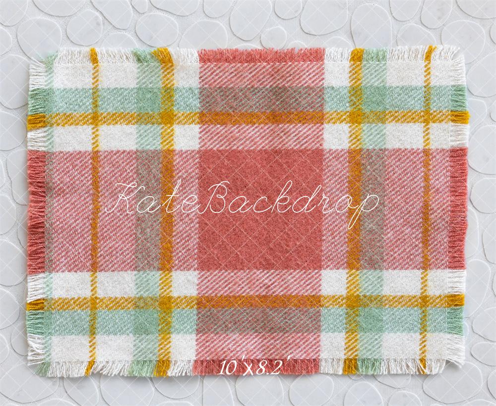 Kate Nouveau-né Motif à carreaux Rouge Sol Toile de fond conçue par Mini MakeBelieve - Kate Backdrop FR