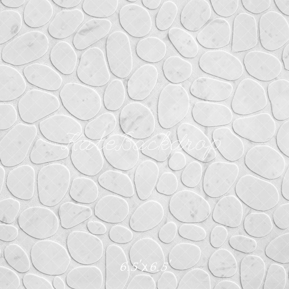 Kate Blanc Galets Sol Toile de fond conçue par Mini MakeBelieve - Kate Backdrop FR