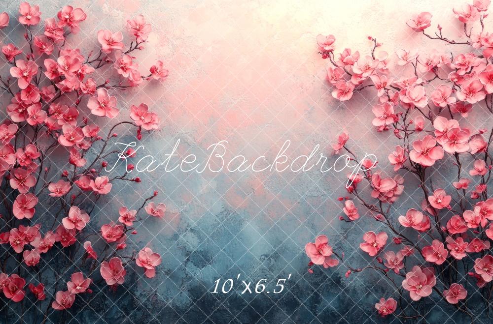 Kate Beaux-arts Fleurs de cerisier Rose Toile de fond conçue par Mini MakeBelieve - Kate Backdrop FR