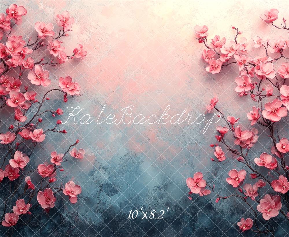 Kate Beaux-arts Fleurs de cerisier Rose Toile de fond conçue par Mini MakeBelieve - Kate Backdrop FR