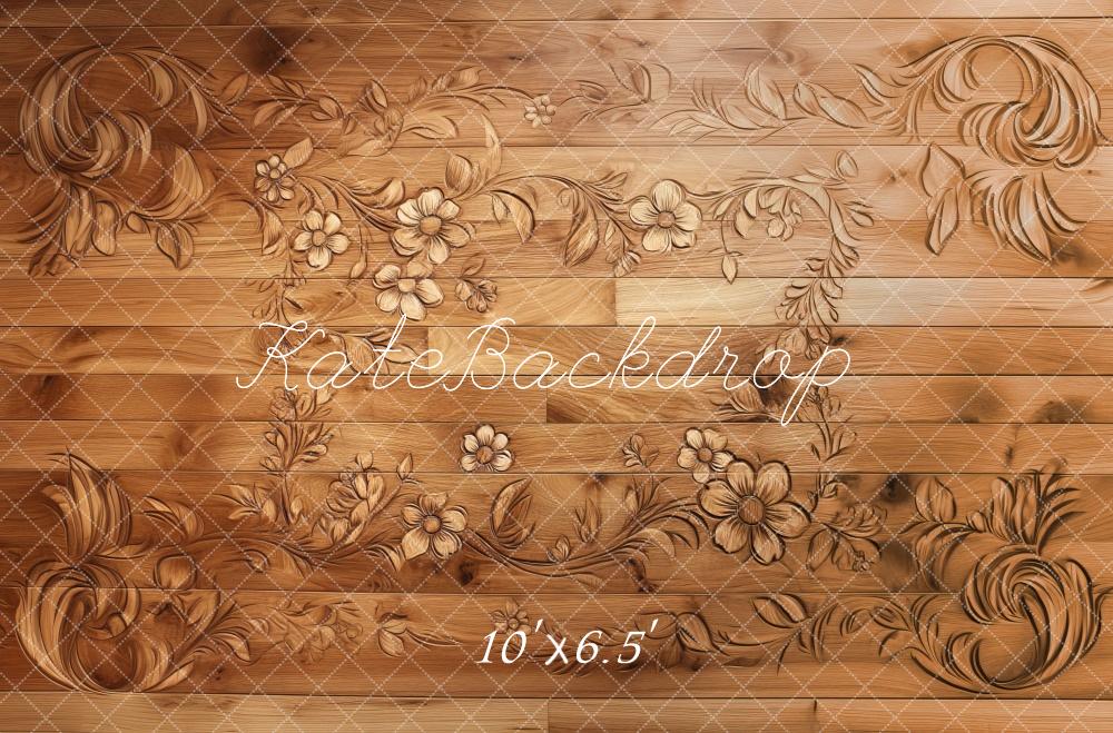 Kate Sculpture de Fleurs Bébé Sol en Bois Toile de fond conçue par Mini MakeBelieve - Kate Backdrop FR