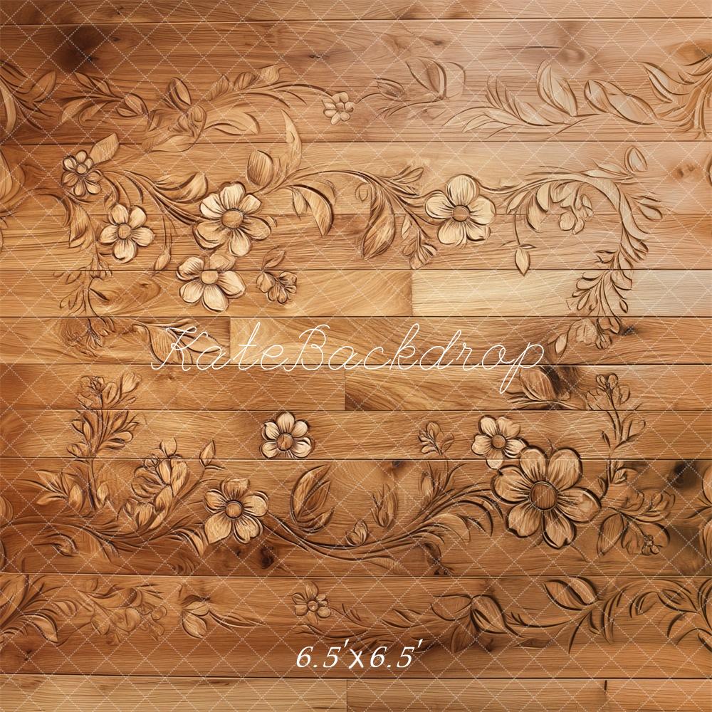 Kate Sculpture de Fleurs Bébé Sol en Bois Toile de fond conçue par Mini MakeBelieve - Kate Backdrop FR