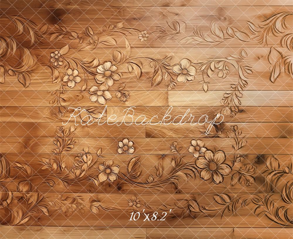 Kate Sculpture de Fleurs Bébé Sol en Bois Toile de fond conçue par Mini MakeBelieve - Kate Backdrop FR