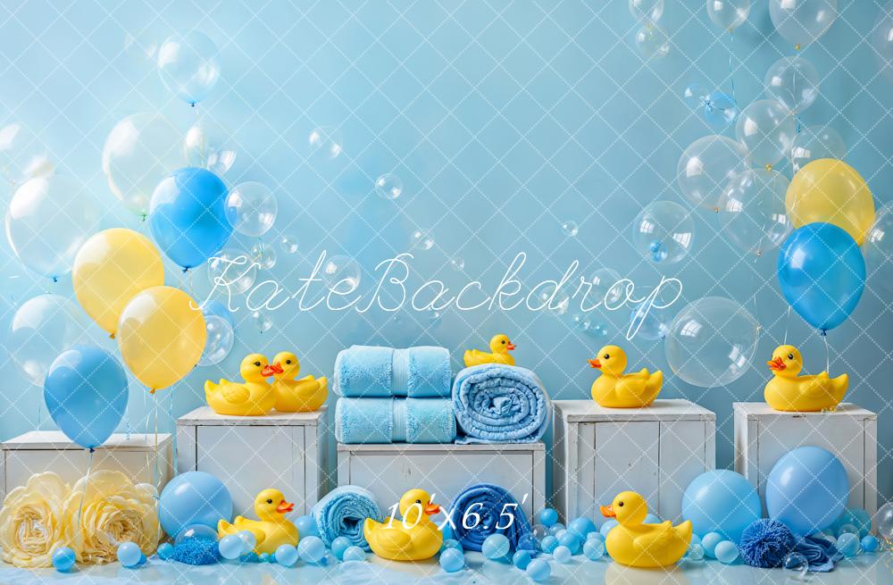 Kate Cake smash Canard Ballon Douche Toile de fond conçue par Emetselch - Kate Backdrop FR