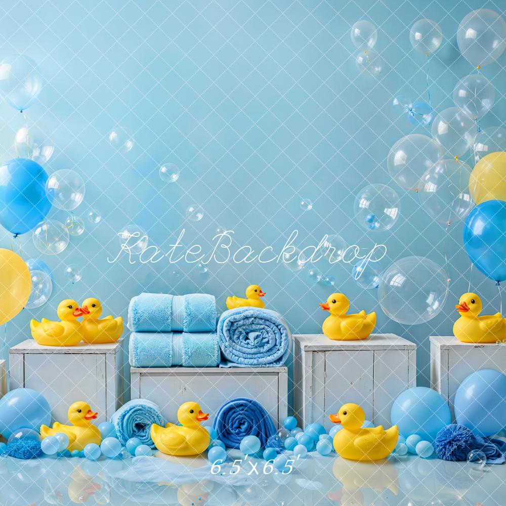 Kate Cake smash Canard Ballon Douche Toile de fond conçue par Emetselch - Kate Backdrop FR
