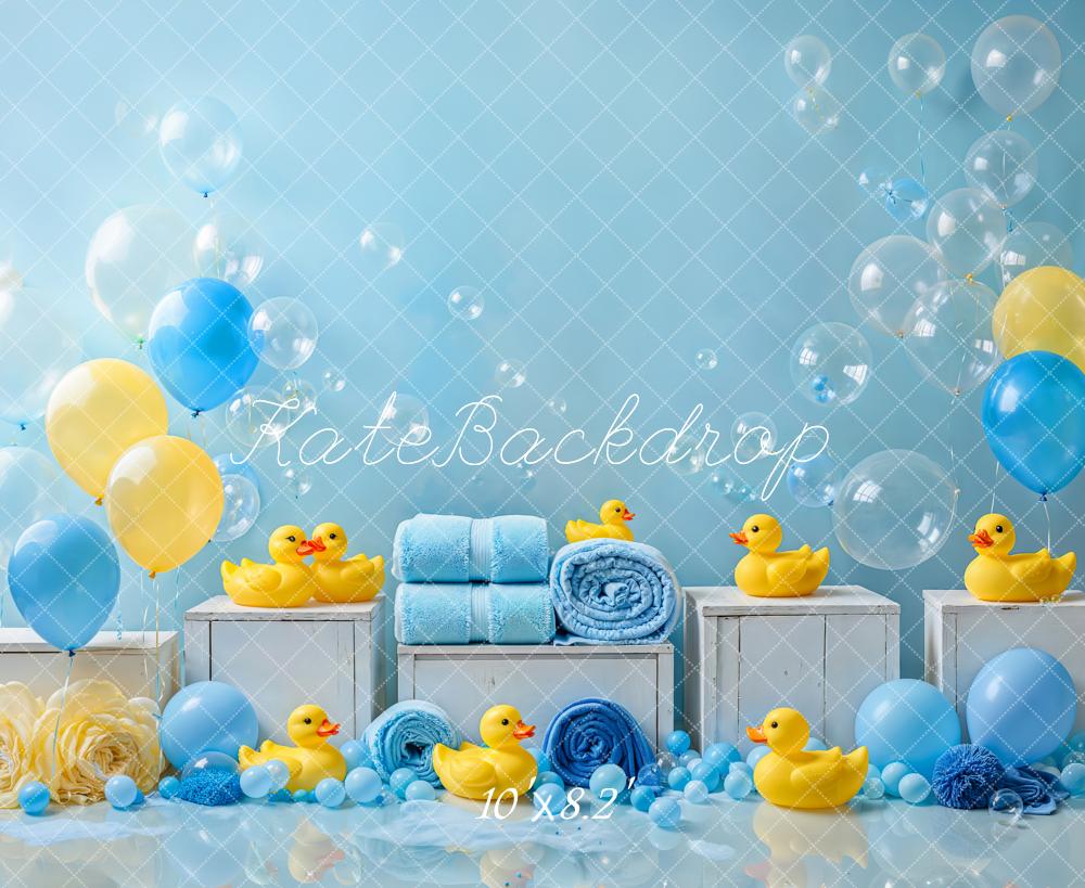 Kate Cake smash Canard Ballon Douche Toile de fond conçue par Emetselch - Kate Backdrop FR