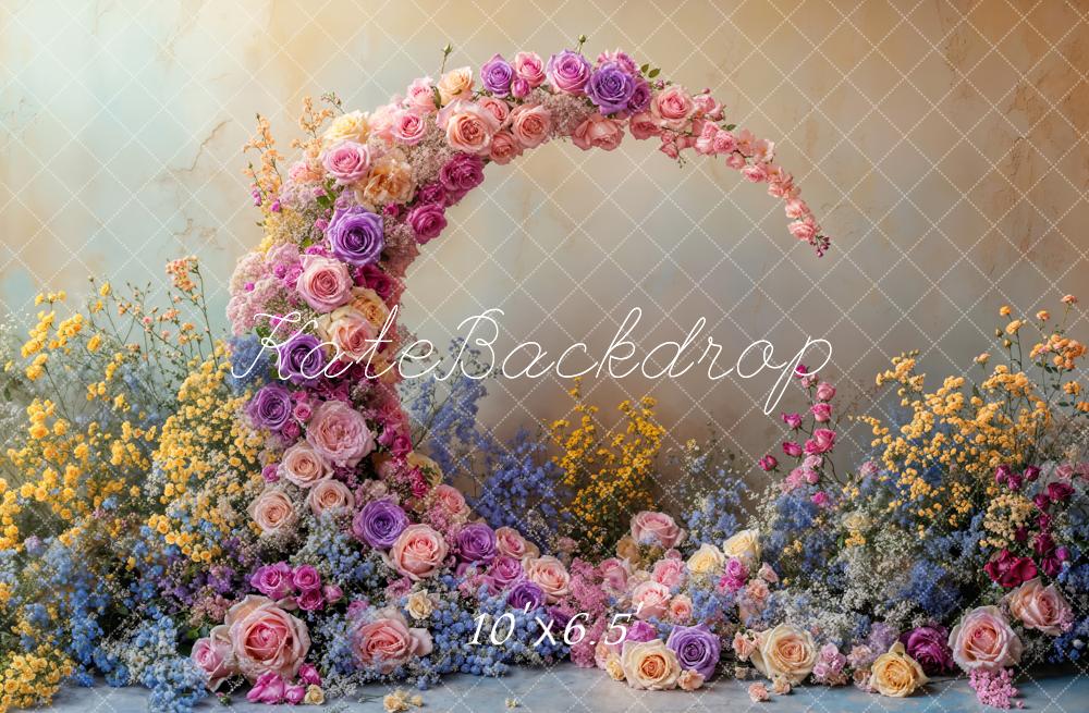 Kate Fête des mères Fleurs Lune Printemps Toile de fond conçue par Emetselch - Kate Backdrop FR