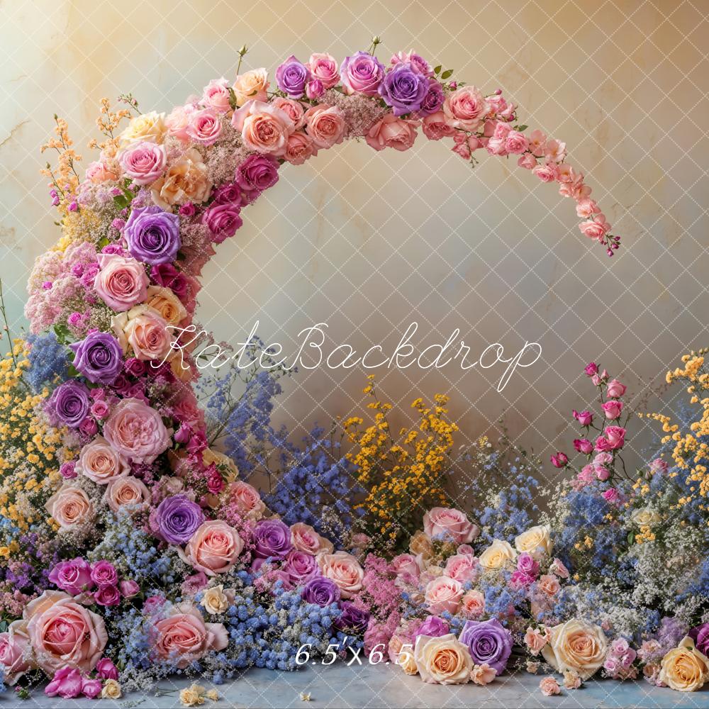 Kate Fête des mères Fleurs Lune Printemps Toile de fond conçue par Emetselch - Kate Backdrop FR