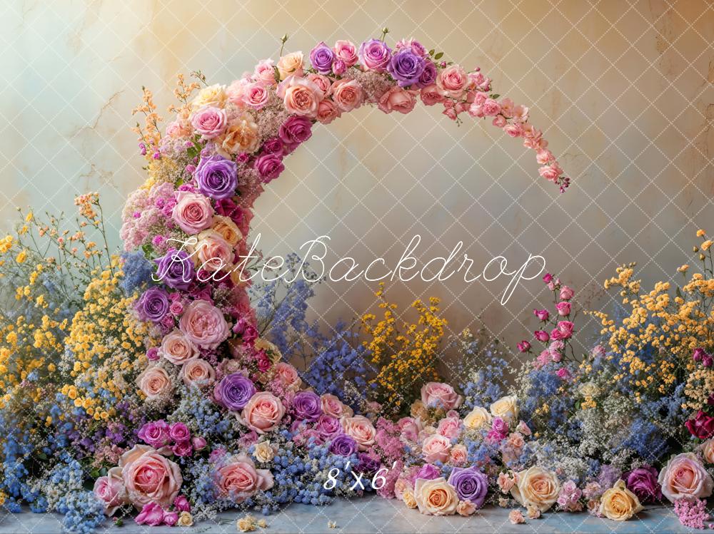 Kate Fête des mères Fleurs Lune Printemps Toile de fond conçue par Emetselch - Kate Backdrop FR