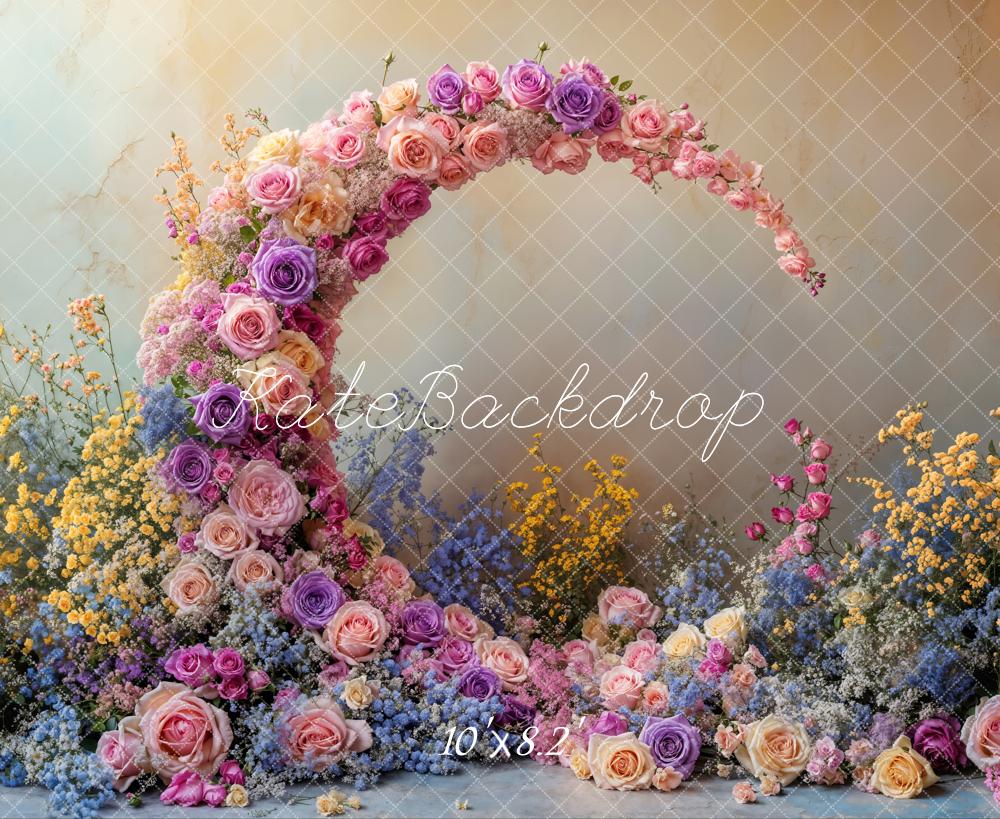 Kate Fête des mères Fleurs Lune Printemps Toile de fond conçue par Emetselch - Kate Backdrop FR