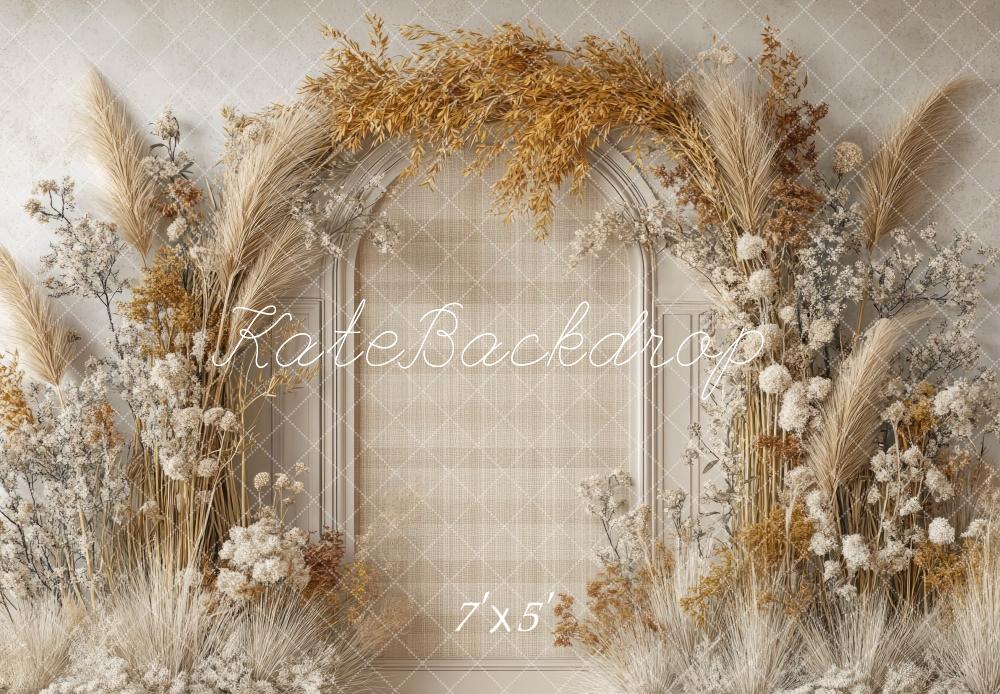 Kate Bohème Florale Arche Beige Classique Toile de fond conçue par Mini MakeBelieve - Kate Backdrop FR